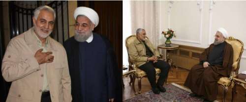 دو عکسی که روحانی از سردار سلیمانی منتشر کرد