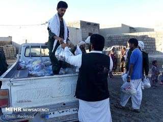 تصاویری از امدادرسانی سپاه در مناطق سیل‌زده سیستان
