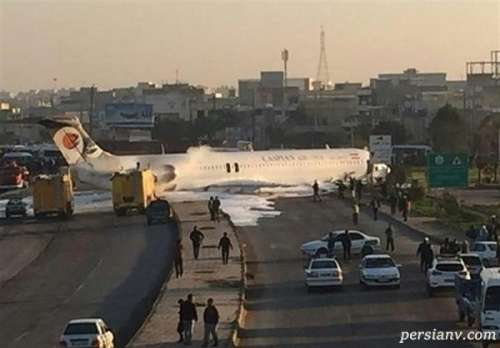 خروج هواپیما از باند فرودگاه در بندر ماهشهر