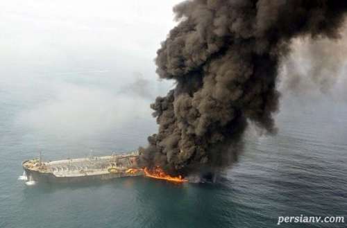 تصاویری از خدمه نفتکش سانحه‌ دیده در دریای عمان