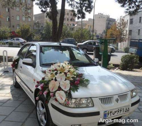 مدل ماشین عروس سمند با تزئینات رمانتیک و شیک