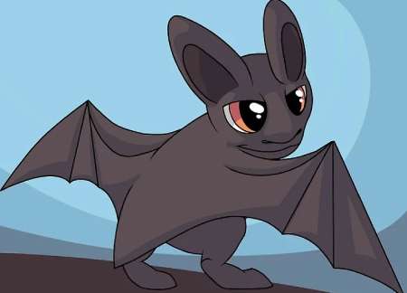 آموزش گام به گام نقاشی کارتونی خفاش