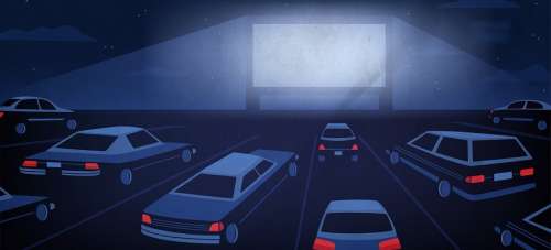 سینما-ماشین با «خروج»/ تماشای فیلم روی پرده در اتومبیل شخصی