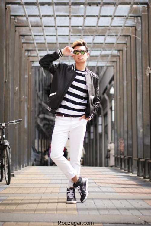 استایل مردانه با شلوار جین سفید | اصول ست کردن شلوار جین سفید