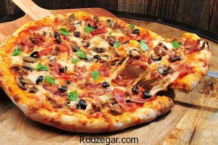 انواع پیتزا ایتالیایی اصل خوشمزه + طرز تهیه پیتزا ایتالیایی در خانه