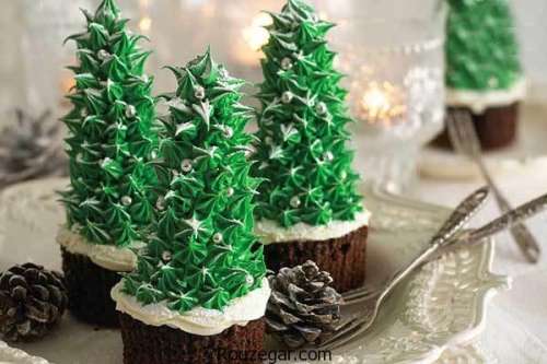 طرز تهیه کاپ کیک درخت کریسمس