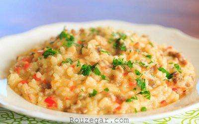 برنج ایتالیایی ریزوتو رستورانی و آموزش طرز برنج ایتالیایی خوشمزه