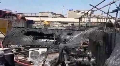 فیلم منتشر شده از آتش سوزی در یک پاساژ تهران