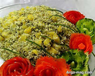 طرز تهیه سیب زمینی پلو یک غذای خوشمزه و اصیل ایرانی