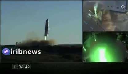 انفجار راکت ماهواره بر آمریکا هنگام فرود عمودی + فیلم