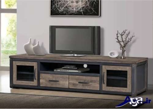 مدل میز تلویزیون چوبی با طرح های زیبا و کاربردی