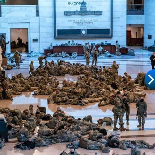 تصاویری از حضور نظامیان در ساختمان کنگره آمریکا