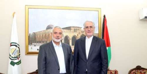 در دیدار با اسماعیل هنیه/تاکید سفیر ایران در قطر بر حمایت از فلسطین