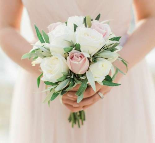 دسته گل عروس برای عقد و محضر و فرمالیته مینینال و ساده