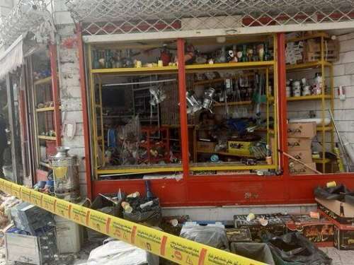 انفجار نارنجک دست‌ساز در یک مغازه‌ در تهران/ عکس