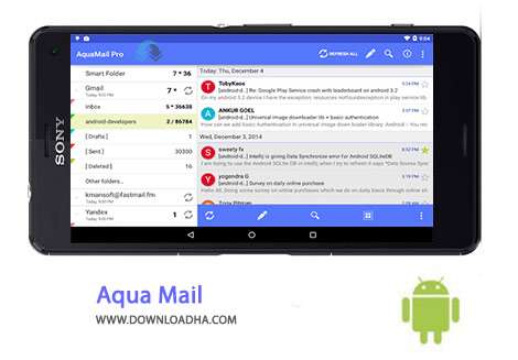 دانلود نرم افزار مدیریت ایمیل Aqua Mail 1.29.0  – اندروید