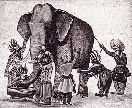 حکایت فیل در تاریکی مولانا