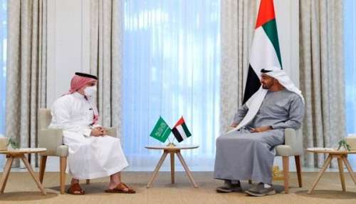 دیدار و گفتگوی وزیر خارجه عربستان با ولیعهد ابوظبی