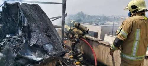 آتش‌سوزی در یک ساختمان اداری-تجاری در میدان حر