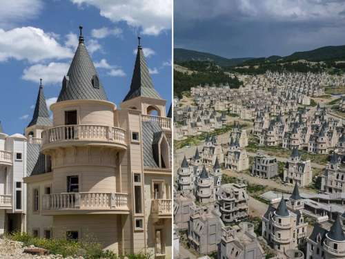 شهر متروکه ترکیه با خانه هایی به شکل قلعه های دیزنی لند
