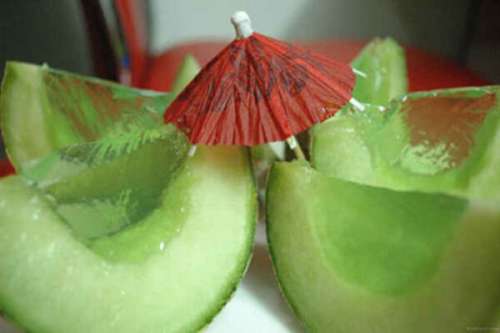 تزیین ژله در پوست میوه برای مهمانی ها