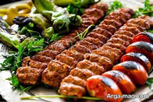 تزیین کباب کوبیده مجلسی غذای لذیذ و محبوب ایرانی ها