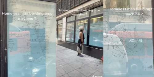 ویدیوهای پربازدید یک کاربر تیک تاکی در مورد  مرد بی خانمانی که مسافر زمان است