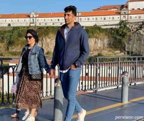 عکس جدید علیرضا بیرانوند و همسرش در پرتغال 