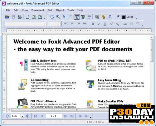 دانلود نرم افزار ویرایش مستقیم Foxit PDF Editor Pro 11.0.1.52543