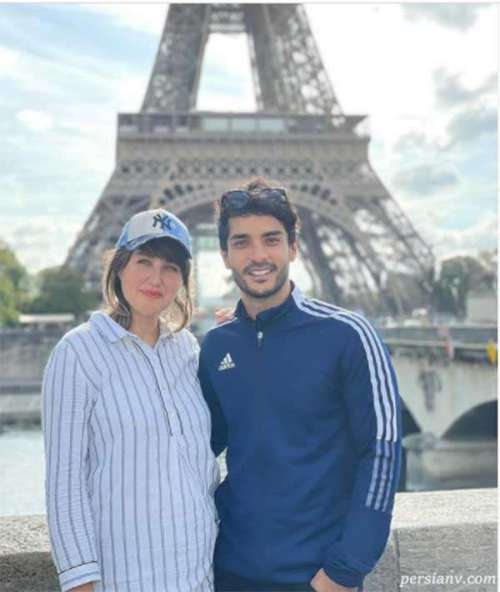 تصویر تازه ساعد سهیلی و همسرش گلوریا هاردی در کنار برج ایفل