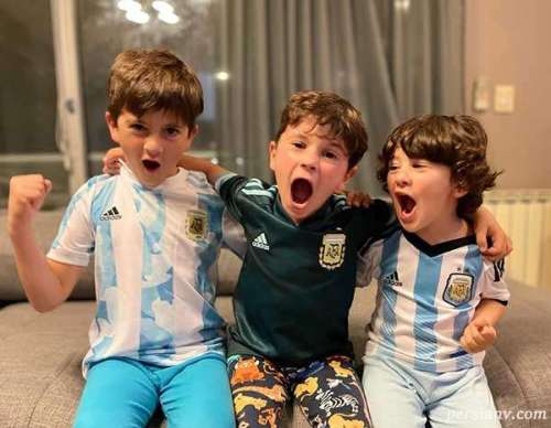 دوستان جدید پسران لیونل مسی ستاره آرژانتینی در پاریس