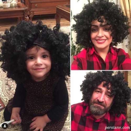عکس جالب خانواده هدایت هاشمی با موهای فرفری