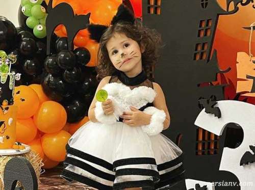 جشن تولد نبات دختر شاهرخ استخری با تم هالووین تا سیما تیرانداز و مادرش