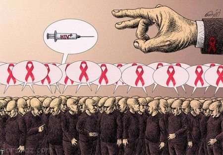 جالب ترین کاریکاتورهای طنز درباره روز جهانی ایدز