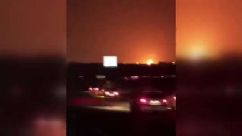 آتش سوزی درخط لوله گاز تهران+فیلم