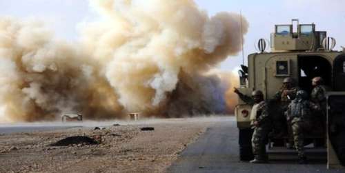 هدف قرار گرفتن یک کاروان لجستیک آمریکا در عراق