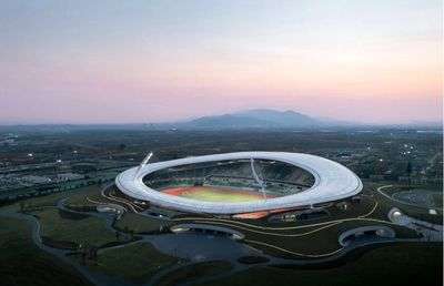طراحی بزرگ‌ترین ورزشگاه چندمنظوره در چین | یک قطعه از هنر زمین