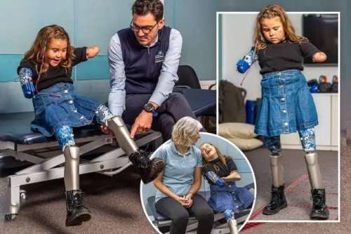 دختر ۸ ساله جوان ترین انسانی شد که به کمک زانوهای رباتیک راه می رود