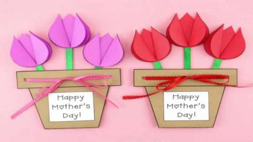 آموزش ساخت کاردستی گل برای روز مادر با کاغذ کودکانه و ساده