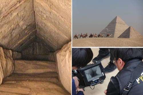 کشف راهروی مخفی ۹ متری در هرم بزرگ جیزه در اهرام ثلاثه مصر [تماشا کنید]
