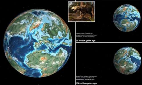 نقشه تعاملی جذابی که نشان می‌دهد خانه شما در زمان دایناسورها کجا بوده است