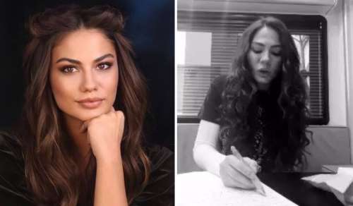 تمرین بازیگر مشهور ترکیه‌ای برای یادگیری آهنگ به زبان فارسی + ویدیو