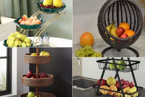 حفظ تازگی و نظم نگهداری میوه‌ها با این ۴۰ مدل سبد میوه آشپزخانه فانتزی و کیوت