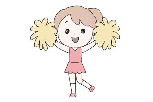 آموزش تصویری نقاشی دختر شاد برای کودکان