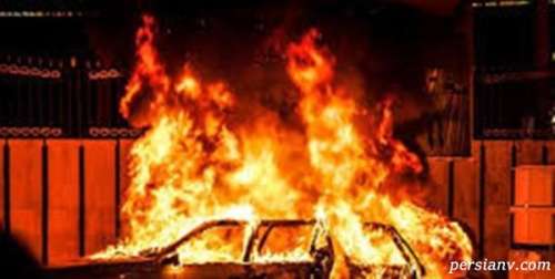 راز عجیب آتش سوزی خودرو خارجی در آبادان