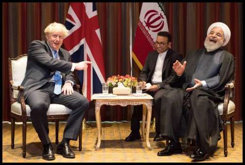 عکس متفاوت از دیدار روحانی با نخست وزیر انگلیس