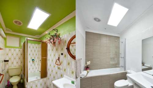 سقف کاذب سرویس بهداشتی و حمام با انواع طراحی مدرن و امروزی