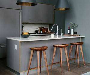 دکوراسیون و مدل کابینت آشپزخانه به رنگ طوسی + تصاویر